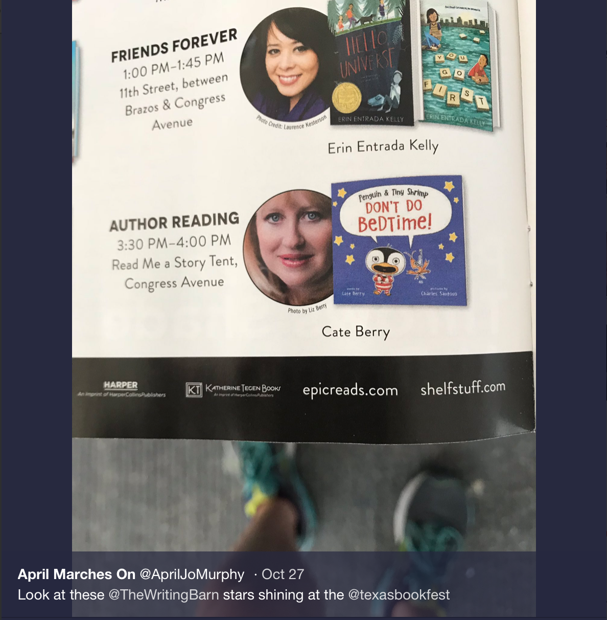 texas book festival 2018 erin kelly cate berry authors austin texas event recap AprilJo murphy